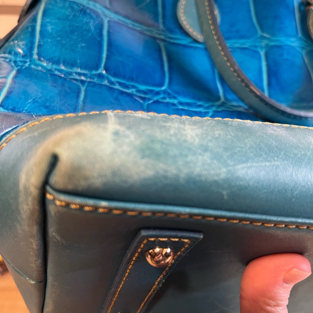 Dooney & Bourke Dillen Blue Aqua Satchel - Picture 9 of 13